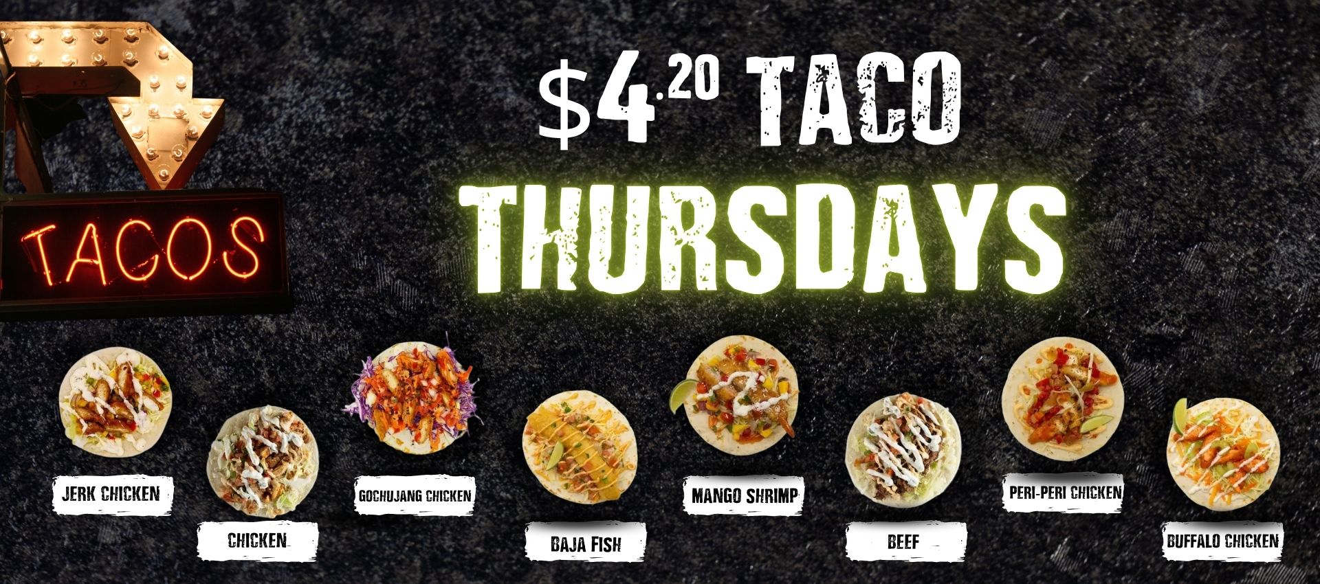 Taco Thursday slider (Desktop and mobile)
